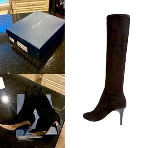 Cole Haan Barnard Black Suede 3 inch heeled boot 10 B (M)